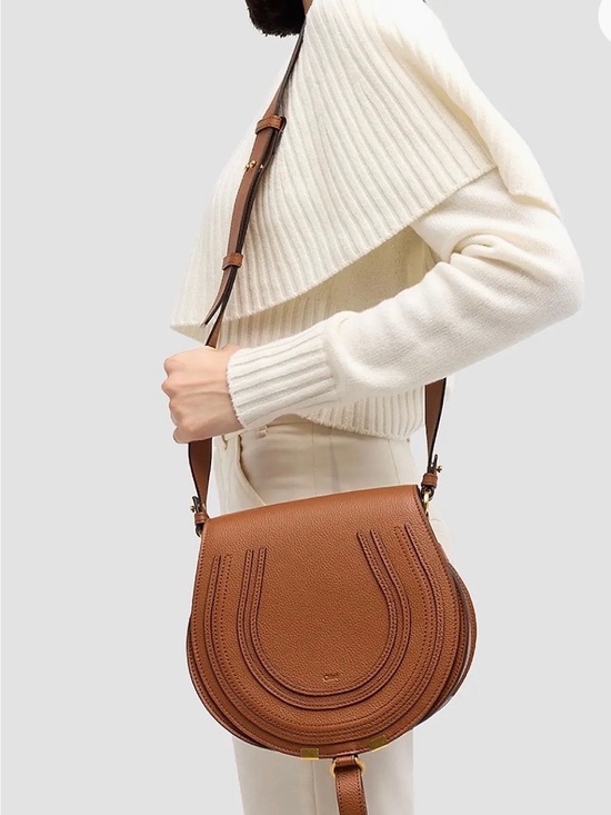 Chloe Handbags - Chloe Brown Leather Saddle Crossbody Bag